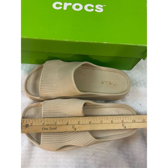 Calia Carrie Underwood foam slides beige sandals size 10 slip ons - Picture 4 of 7